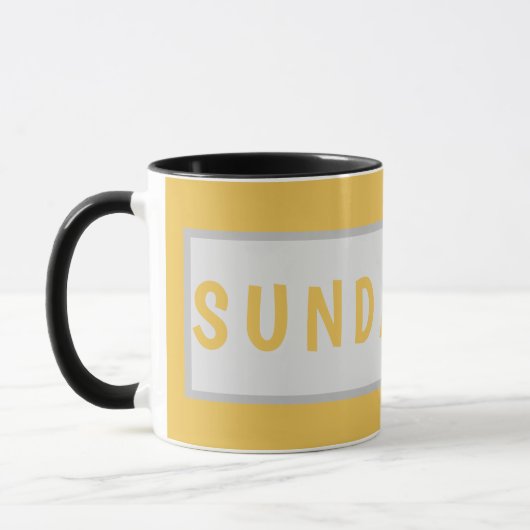 Sunday Today – Minimal Coffee Mug Design Tasse (Links)