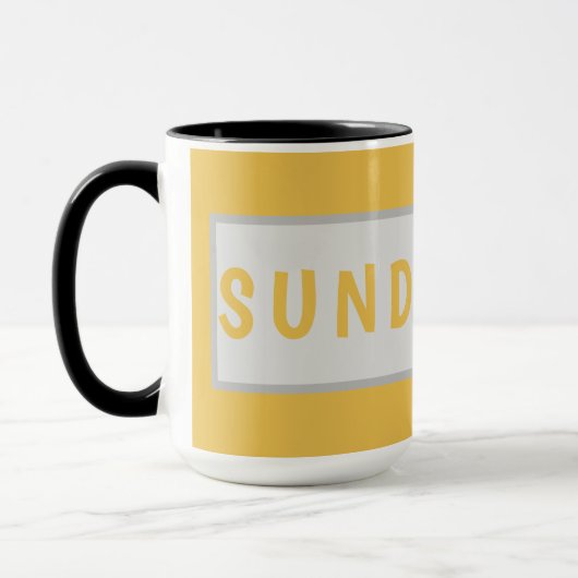 Sunday Today – Minimal Coffee Mug Design Tasse (Links)