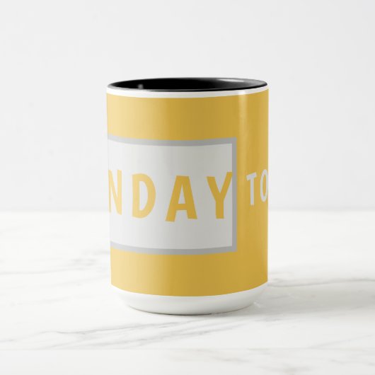 Sunday Today – Minimal Coffee Mug Design Tasse (Zentrum)