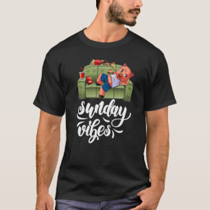 Sunday Vibes Sleepy Women Lazy Head Piggy Liebe 1 T-Shirt