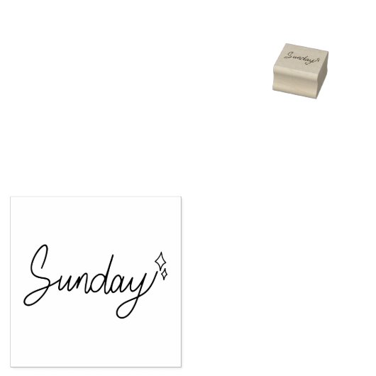 Sunday Weekday Journal Design Gummistempel (Stempel)
