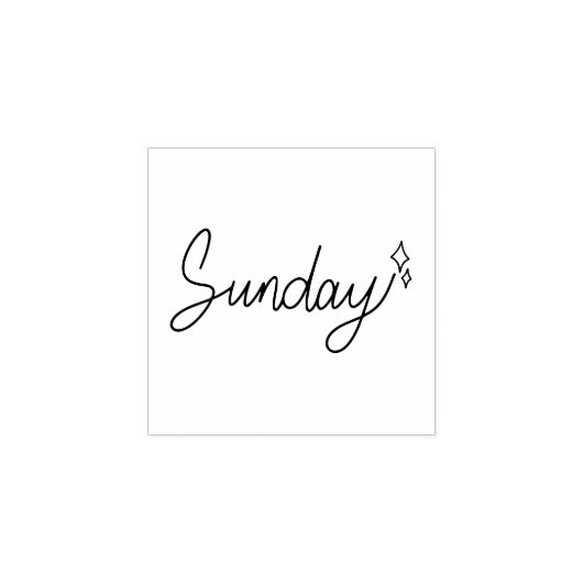 Sunday Weekday Journal Design Gummistempel (Prägung)