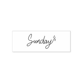 Sunday Weekday Journal Design Permastempel
