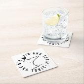 Sünde und Stärkungsmittel-Untersetzer Rechteckiger Pappuntersetzer (Vor Ort)