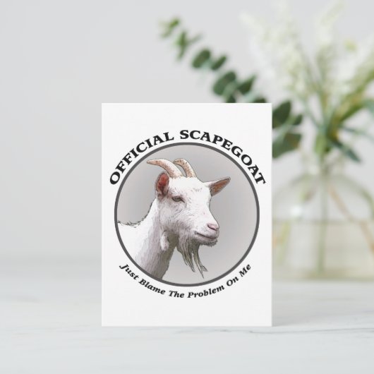 Sündenbock Postkarte (Stehend Vorderseite)