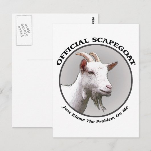 Sündenbock Postkarte (Vorne/Hinten)