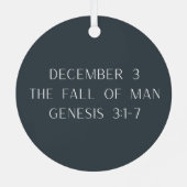 Sündenfall Garten Eden Advent Jessebaum Ornament Aus Metall (Rückseite)