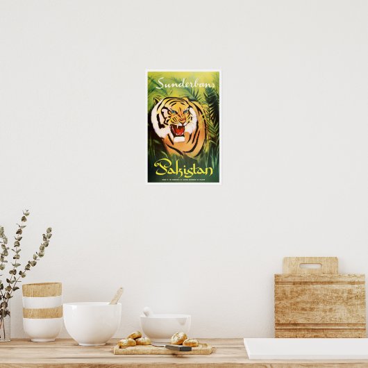 Sunderban Nationalpark Pakistan Jahrgang Reise Poster (Küche)