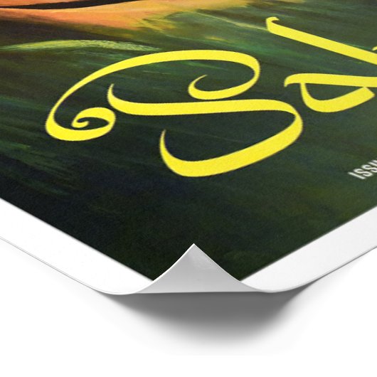 Sunderban Nationalpark Pakistan Jahrgang Reise Poster (Ecke)