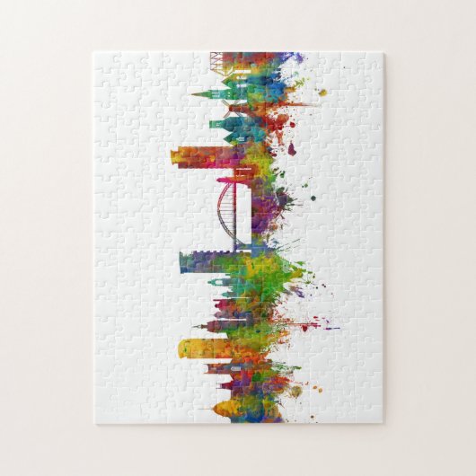 Sunderland England Skyline Puzzle (Vertikal)