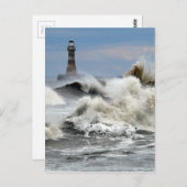 Sunderland - Roker Pier & Lighthouse Postkarte (Vorne/Hinten)