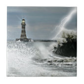 Sunderland - Roker Pier u. Leuchtturm Fliese (Vorderseite)