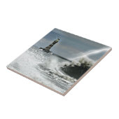 Sunderland - Roker Pier u. Leuchtturm Fliese (Seite)