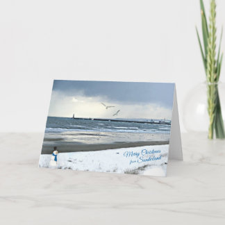 Sunderland - Roker Pier Weihnachtskarte Feiertagskarte