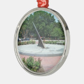 Sundial an Morehead Planetarium, Chapel Hill, NC Silbernes Ornament (Links)