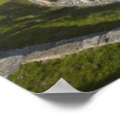 Sundial and Perran Beach, Perranporth, Cornwall Poster (Ecke)