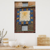 Sundial Clock On Gebäude, Deutschland Poster (Küche)