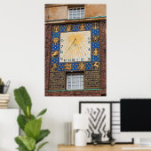 Sundial Clock On Gebäude, Deutschland Poster (Heimbüro)
