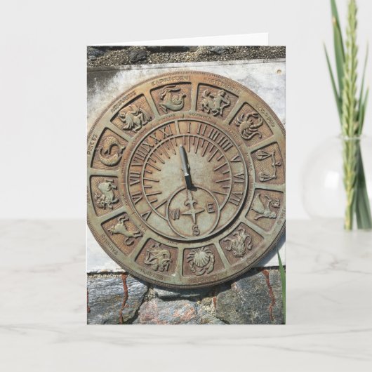 Sundial Feiertagskarte (Vorderseite)
