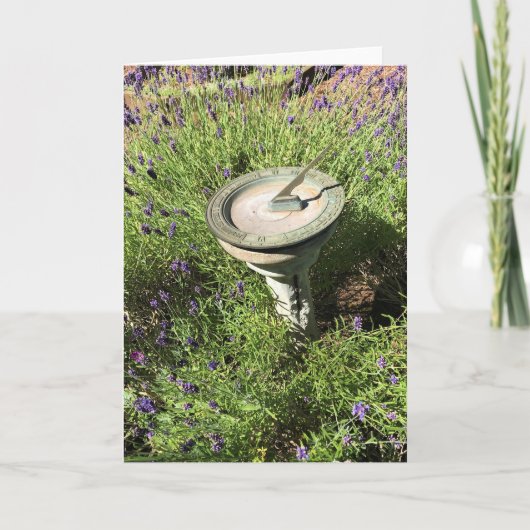 Sundial in Lavender Karte (Vorderseite)