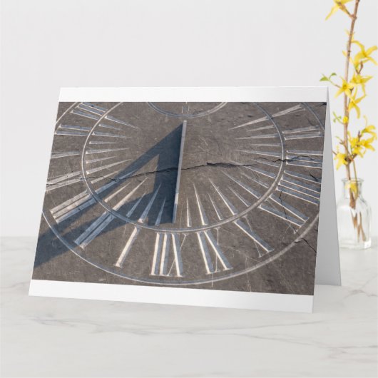 Sundial on Stone Karte (Gelbe Blume)