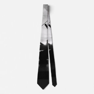 Sundial Sunset Grayscale Neck Tie Krawatte