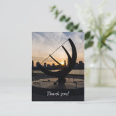 Sundial Sunset Vielen Dank Postkarte (Stehend Vorderseite)