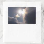 Sundog Rainbow Cloud Burst Apparel and Gifts Rechteckiger Aufkleber (Tasche)