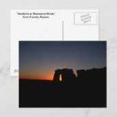 Sundown am Monument Rocks Postkarte (Vorne/Hinten)