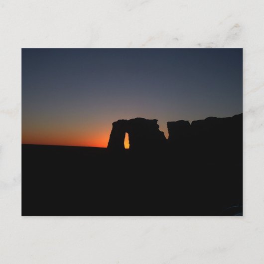 Sundown am Monument Rocks Postkarte (Vorderseite)