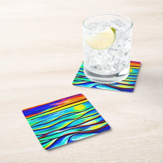 Sundown auf Sea Art Paper Untersetzer (Vor Ort)