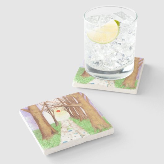 "Sundown Boulevard" Steinuntersetzer (Seitenansicht)