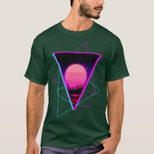 Sundown City Outrun Synthwave Retro Futurismus T-Shirt