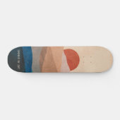 Sundown in the mountains, Watercolor Art Skateboard (Horizontal)