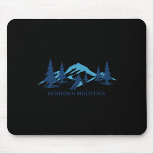 Sundown Mountain Iowa Skigebiet Skifahren Skifahre Mousepad