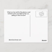 Sundown Postkarte (Rückseite)