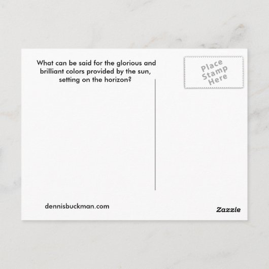Sundown Postkarte (Rückseite)