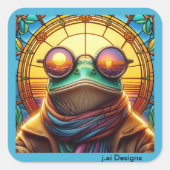 Sundown Swagger Quadratischer Aufkleber (Vorderseite)