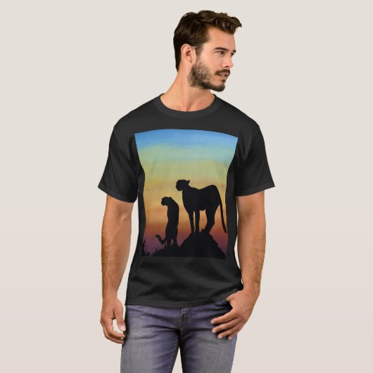 SundownArt-Leinwand-Malerei T-Shirt (Vorne ganz)