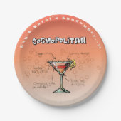 Sundowner Cosmopolitan Party Pappteller (Vorderseite)