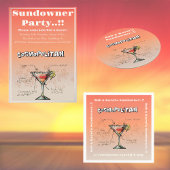 Sundowner Cosmopolitan Party Runder Pappuntersetzer