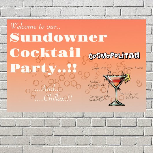Sundowner Cosmopolitisches Cocktail-Party Poster