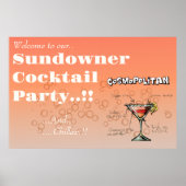 Sundowner Cosmopolitisches Cocktail-Party Poster (Vorne)