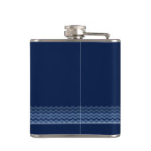 Sundowner mit dem Namen des Kapitäns auf der Flasc Flachmann (Rückseite)