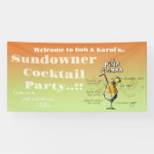 Sundowner Pina Colada Cocktail Party Banner (Horizontal)