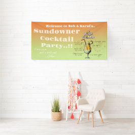 Sundowner Pina Colada Cocktail Party Banner