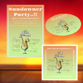 Sundowner Pina Colada Cocktail Party Paper Teller