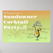 Sundowner Pina Colada Cocktail Party Poster (Vorne)