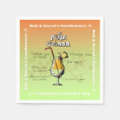 Sundowner Pina Colada Cocktail Party Serviette (Vorderseite)