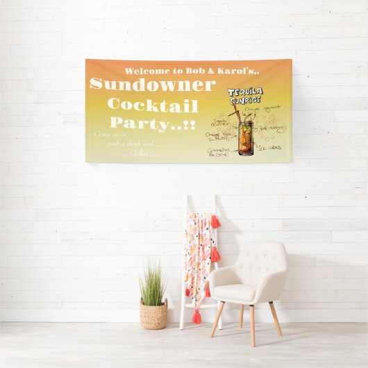 Sundowner Tequila Cocktail Party Banner (Insitu)
